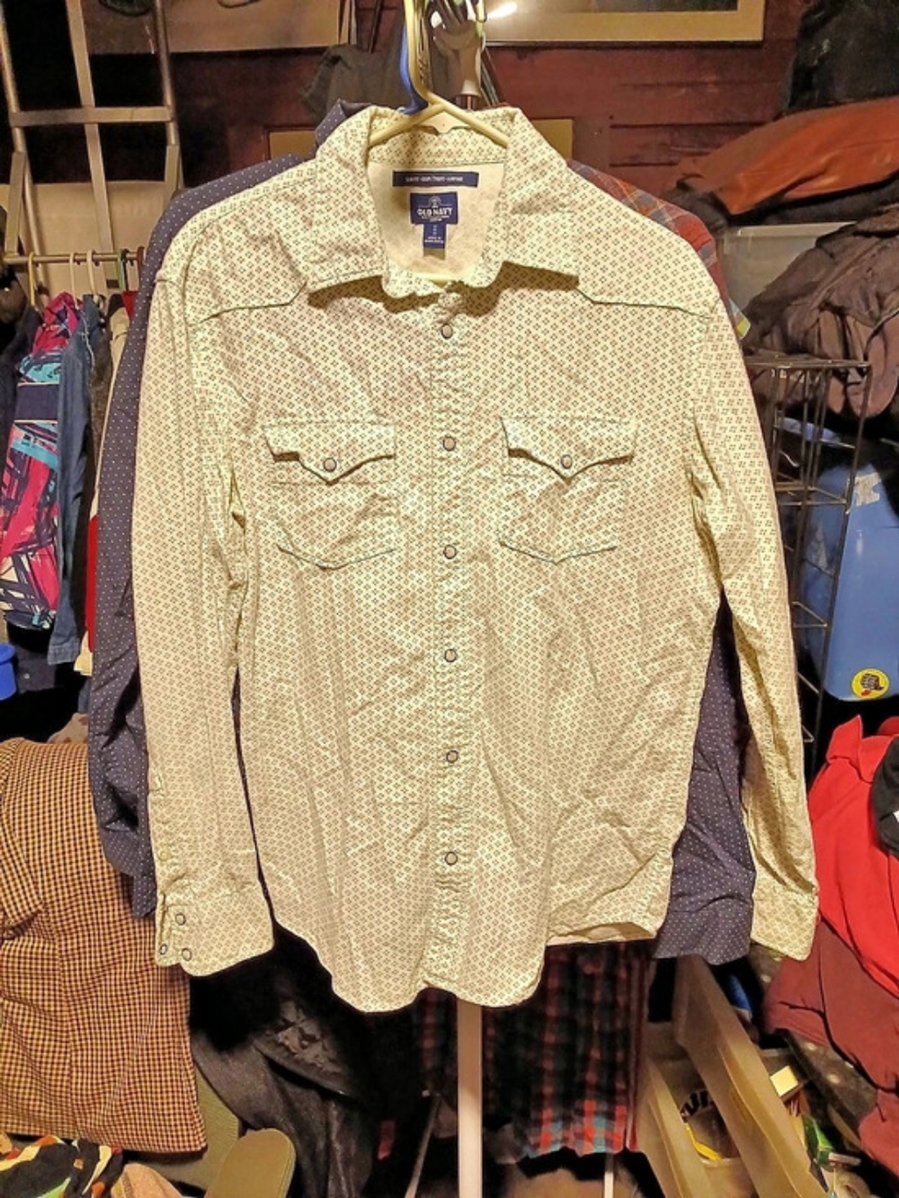 Lucky Brand Men's Geometric Button Down Size Large